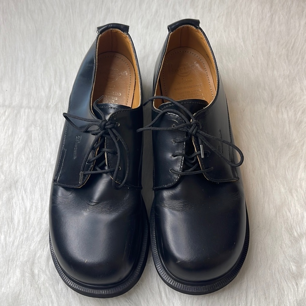Dr Martens 8461 Gibson Oxford Black leather Shoes Sz 7